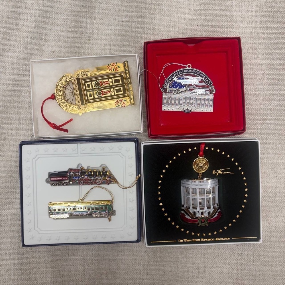 White House Historical Association Christmas Ornament Lot 1987 2014‎ 2016 2018